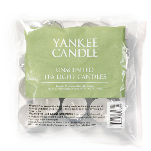 Unscented Tea Light Candles 25JT